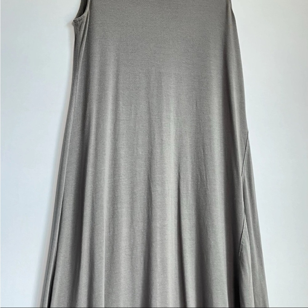 Eileen Fisher Dress Sz PP 2-4 Signature Jersey Gray Sleeveless Crew Neck Petite - Picture 3 of 11